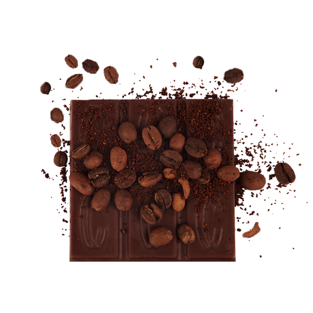 Coffee Crunch Bits Dark Chocolate Bar - No Sugar Added