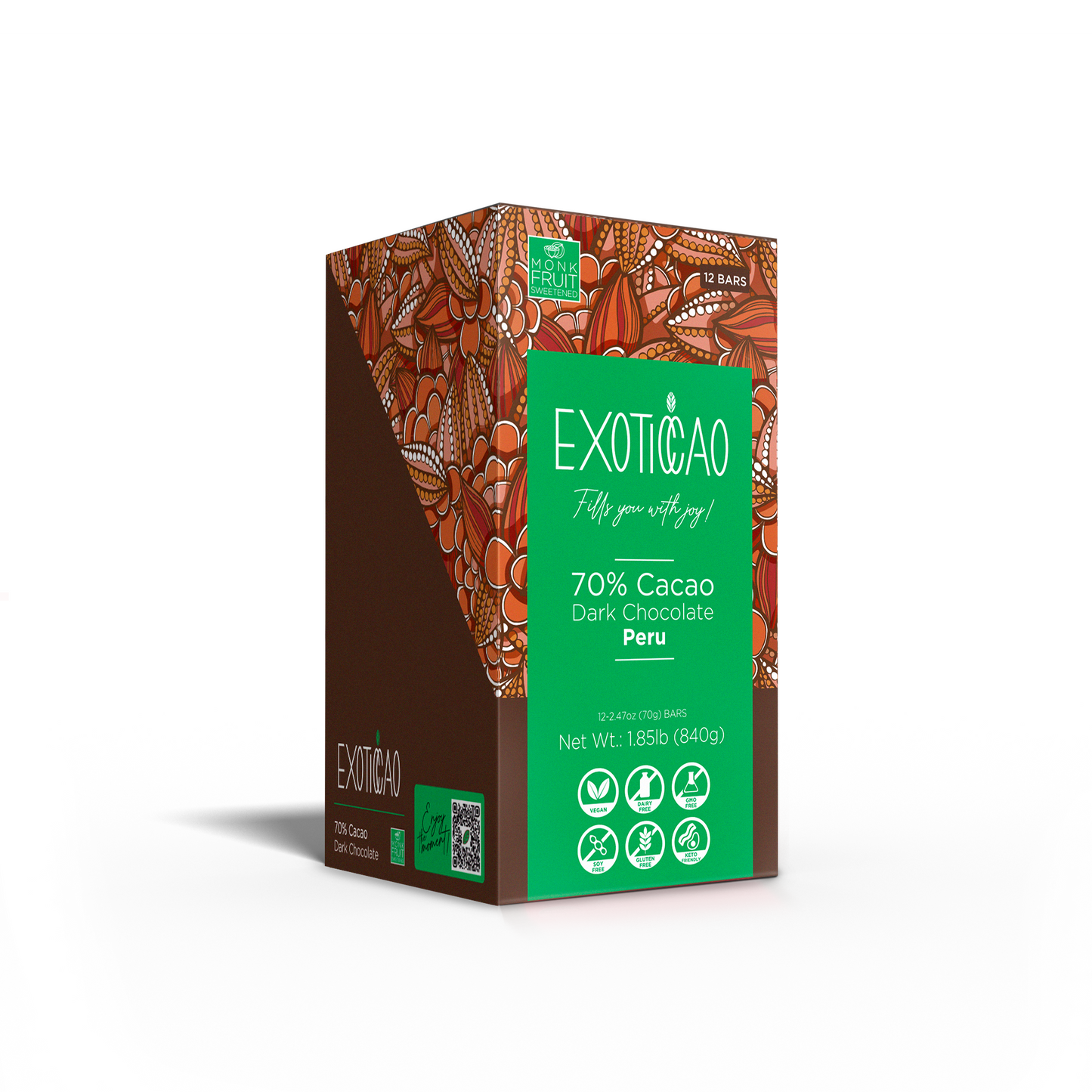 Blueberry Dark Chocolate Bar- No Sugar Added