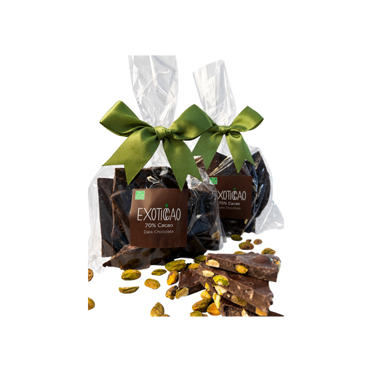 Pistachio Dark Chocolate Bark 150g each (2-pack )- No Sugar Added