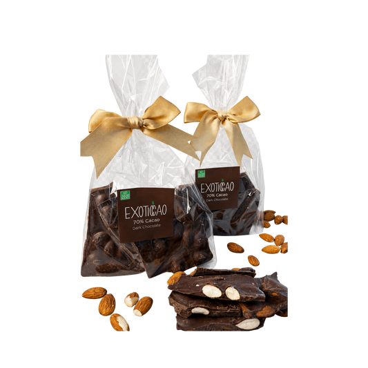 Almond Dark Chocolate Bark 150g each (2-pack )- No Sugar Addded