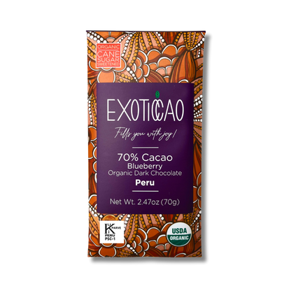 Blueberry Organic Dark Chocolate Bar