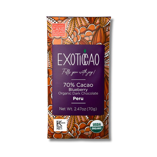 Blueberry Organic Dark Chocolate Bar