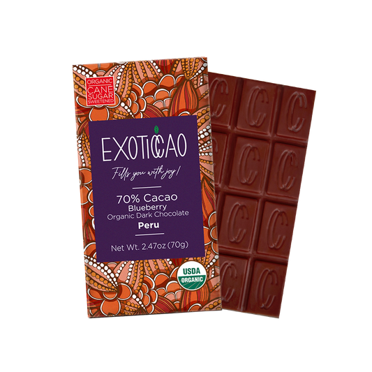 Blueberry Organic Dark Chocolate Bar