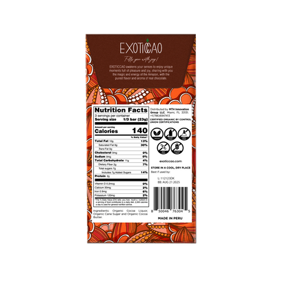 Organic Dark Chocolate Bar