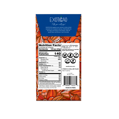Cacao Nibs & Pink Salt Organic Dark Chocolate Bar